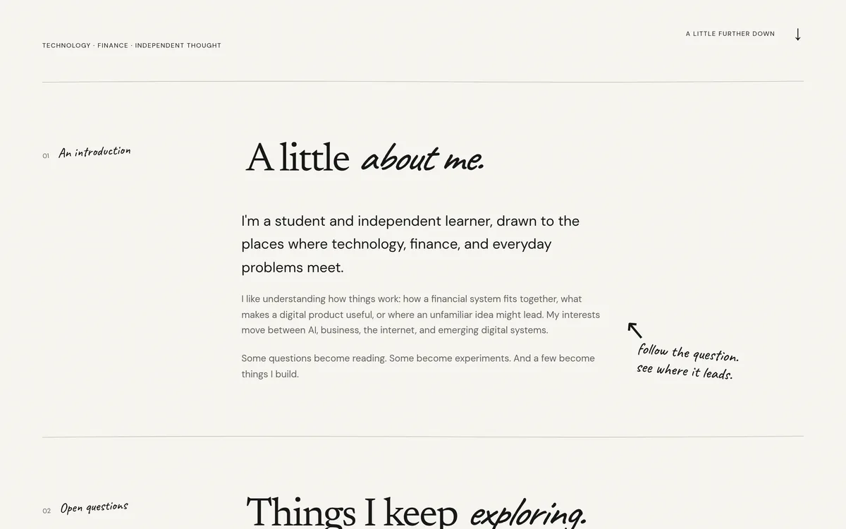 About, screen 2