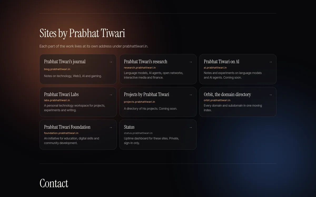 Website, screen 2